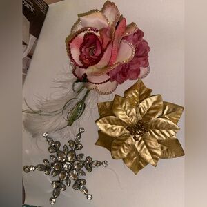 Bundle of 3 custom made hair clips / hair accessories